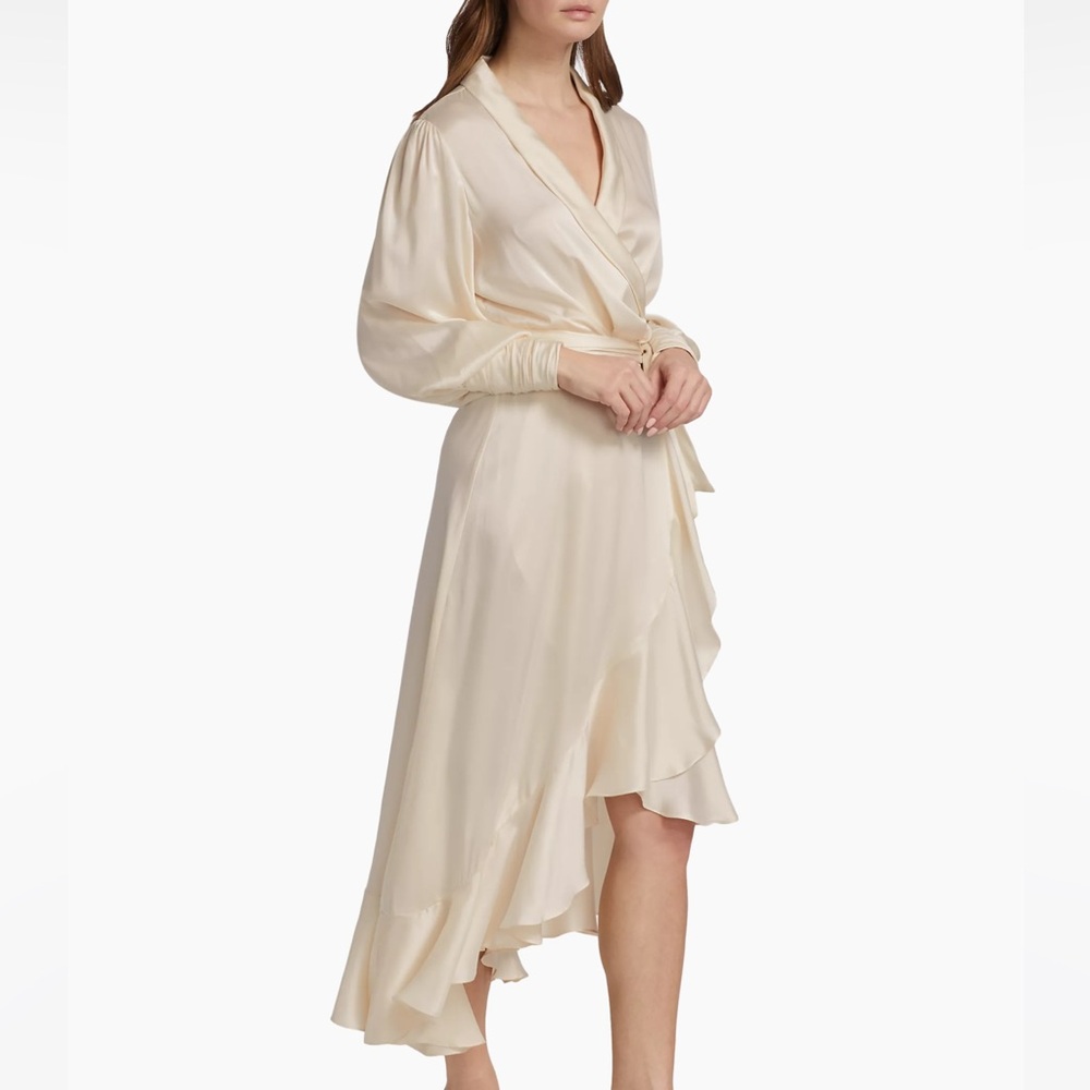 ZIMMERMANN silk wrap midi dress size 0 (4US)